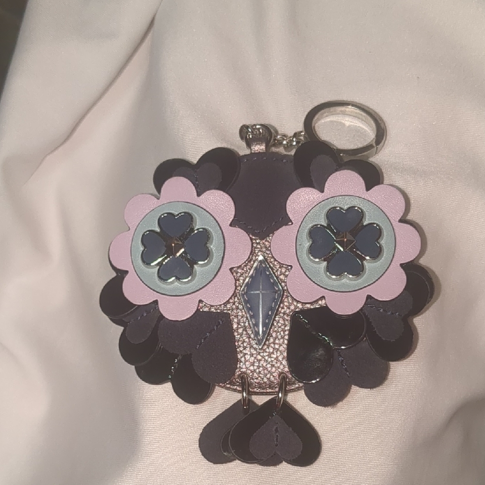 Kate Spade Silver Textured Keychain - Picture 6 of 7